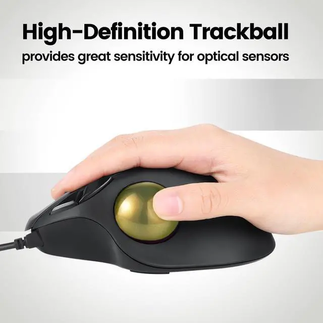 Alt view image 5 of 7 - Perixx PERIPRO-303 1.34 Inches Trackball - Replacement Ball for M570, PERIMICE-517/520/717/720, and Other Compatible Trackball Mouse (Yellow) (18040)
