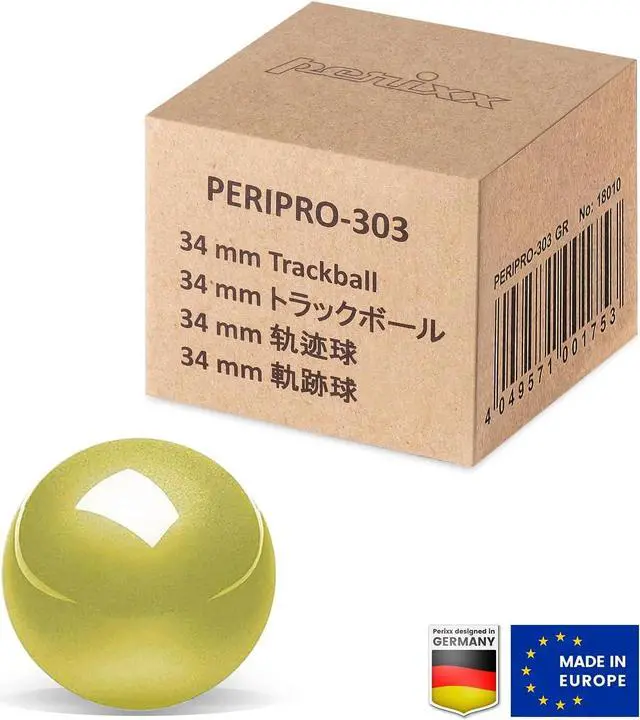 Alt view image 6 of 7 - Perixx PERIPRO-303 1.34 Inches Trackball - Replacement Ball for M570, PERIMICE-517/520/717/720, and Other Compatible Trackball Mouse (Yellow) (18040)