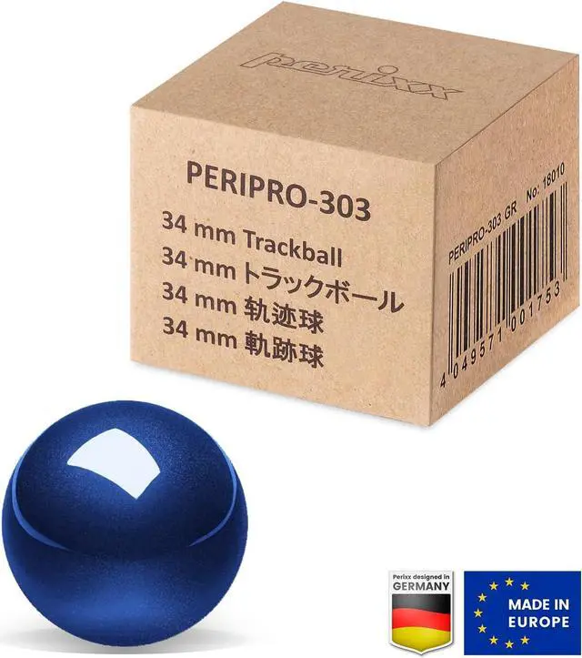 Alt view image 5 of 7 - Perixx PERIPRO-303GB Small Trackball 34mm Replacement Ball for Perimice and M570 Elecom Kensington Glossy Blue (18025)
