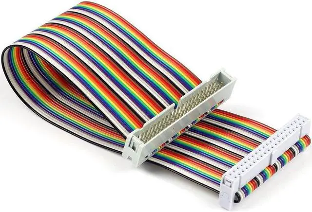 Main image of UCTRONICS Male to Female GPIO Ribbon Cable 40pin 8inch Breadboard Jumper Wires for Connection Raspberry Pi 3 2 Model B B+ w/ 3.5/5 inch TFT Touch Screen LCD Display