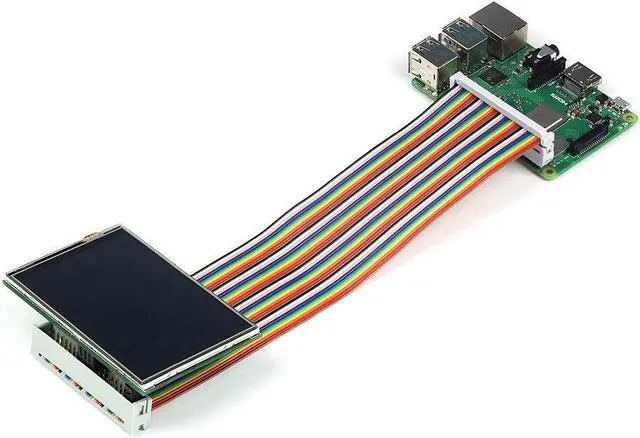Alt view image 6 of 6 - UCTRONICS Male to Female GPIO Ribbon Cable 40pin 8inch Breadboard Jumper Wires for Connection Raspberry Pi 3 2 Model B B+ w/ 3.5/5 inch TFT Touch Screen LCD Display