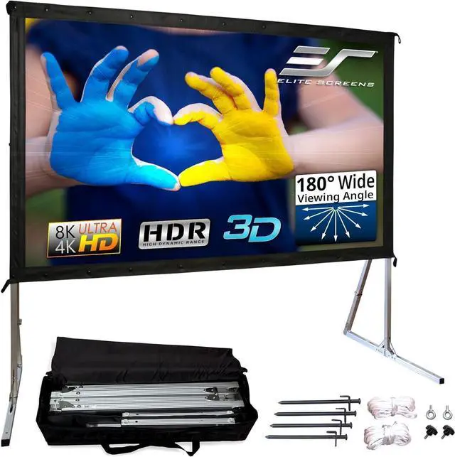 Main image of Elite Screens 120-INCH Projector Screen|Outdoor Indoor Movie Screens|16:9 Freestanding Portable Foldable ProjectionStand|Home Theater, OMS120H2