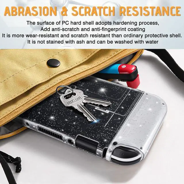 Alt view image 4 of 7 - DLseego Protective Glitter Case Compatible with Switch OLED Console Updated Version, Glitter Bling Soft TPU Cover with Shock-Absorption and Anti-Scratch Design-Crystal Glitter