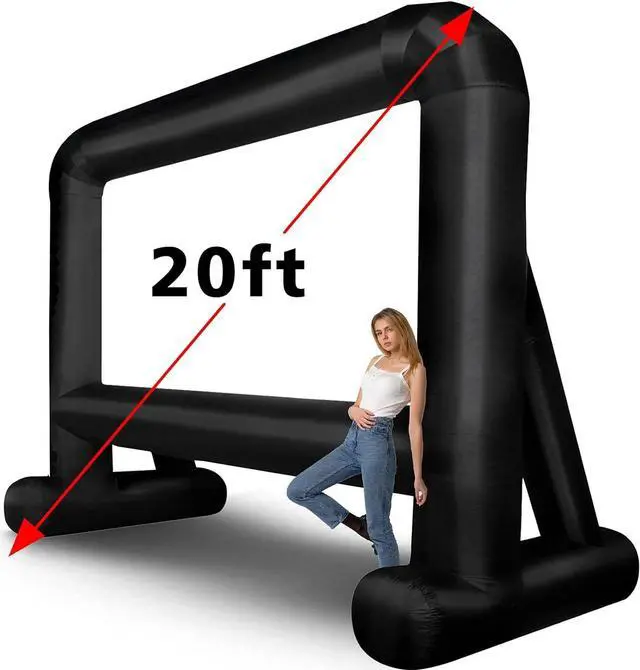 Main image of OUTTOY 20 Feet Inflatable Movie Screens Blow Up Mega Movie Screens, Inflatable Theater Projector Screen Outdoor with Quiet Blower and Carry Bag - Supports Front and Rear Projection