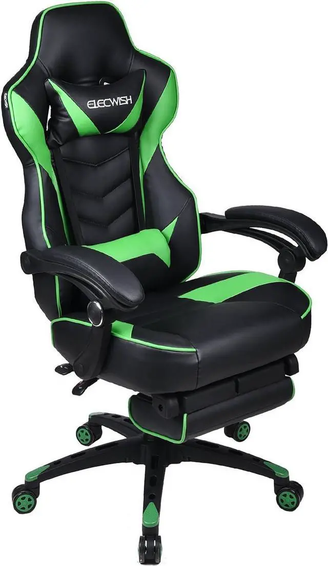Alt view image 7 of 7 - ARTETHYS Gaming Chair for Adults Ergonomic Racing Style High Back Computer Chair with Footrest Headrest and Lumbar Support PU Leather 90-150 Degree Tilt