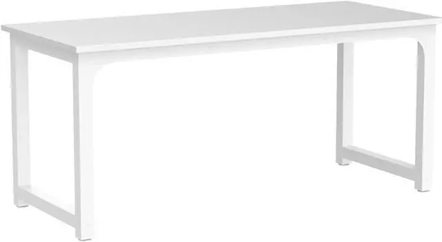 Alt view image 5 of 6 - Tribesigns 63Executive Desk, Large Office Computer Desk with Thicken Frame, Modern Simple Workstation Business Furniture for Home Office, White