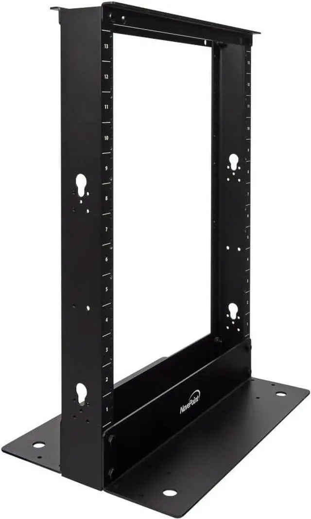Main image of NavePoint 13U 2 Post Open Frame Server Rack for 19 Inch Equipment, AV, Networking, Data & IT Devices, 2-Post Rack 13U 661lbs Weight Capacity, Black