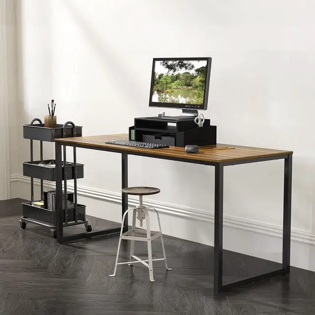 Alt view image 2 of 6 - SHW Home Office 48-Inch Computer Desk, 24" Deep, Walnut