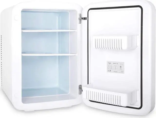 Alt view image 6 of 7 - Cooluli Vibe Mini Fridge for Bedroom - With Cool Front Magnetic Whiteboard - 15L Portable Small Refrigerator for Travel, Car & Office Desk - Plug In Cooler & Warmer for Food, Drinks & Skincare (White)