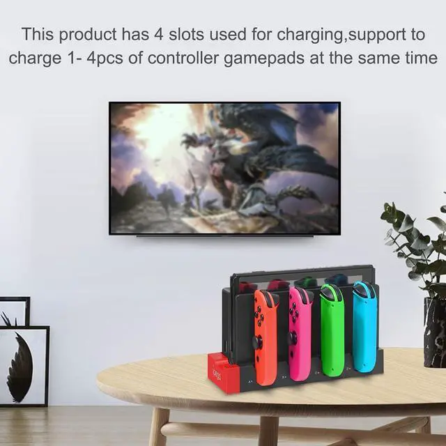 Alt view image 7 of 7 - Joycon Charging Dock Station for Nintendo Switch & OLED - Charges Up To 4 Controllers, Compatible with Switch and Switch OLED Model