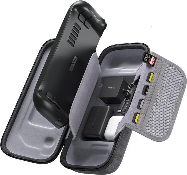 Main image of JSAUX Carrying Case Compatible with Steam Deck/Steam Deck OLED, Protective Hard Shell Carry Case Built-in Charger Storage, Portable Travel Carrying Case for Steam Deck Console & Accessories - BG0102