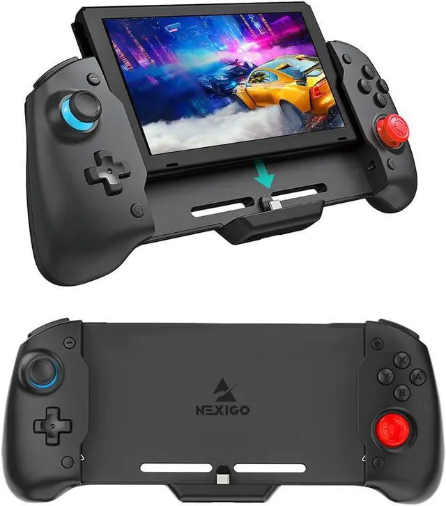 Main image of NexiGo Gripcon Switch Controller for Handheld Mode, Ergonomic Controller for Nintendo Switch with 6-Axis Gyro, Dual Motor Vibration, Compatible with All Games of Switch, Not for OLED