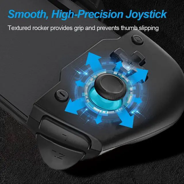 Alt view image 2 of 7 - NexiGo Gripcon Switch Controller for Handheld Mode, Ergonomic Controller for Nintendo Switch with 6-Axis Gyro, Dual Motor Vibration, Compatible with All Games of Switch, Not for OLED