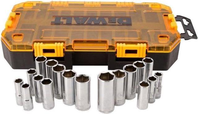 Main image of DEWALT DWMT73812 Tool Kit 3/8'' Drive Deep Socket Set, 20 Piece