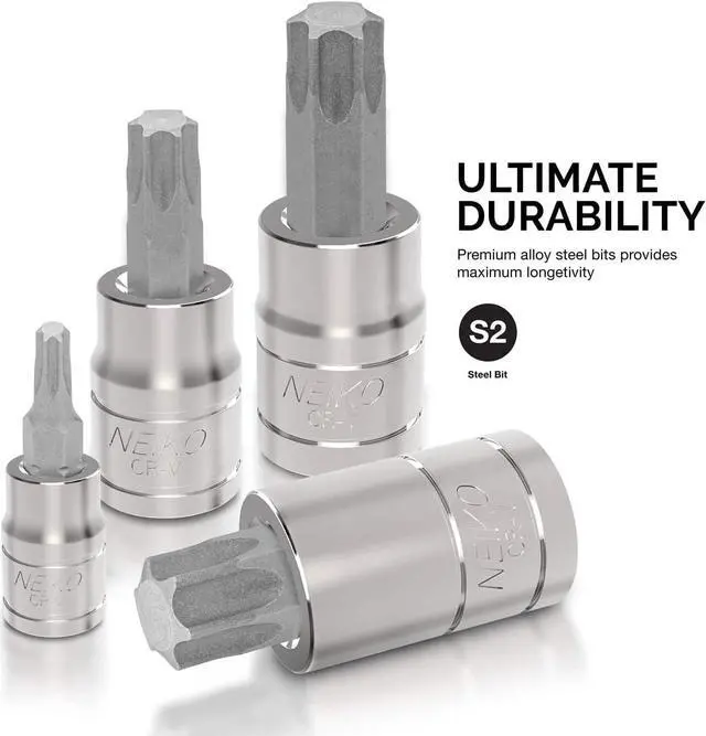 Alt view image 2 of 6 - NEIKO 10083A Master Torx Bit Socket and External Torx Socket Set, S2 and CrV Steel, Supreme Torque Output Complete Kit, 60 Pieces