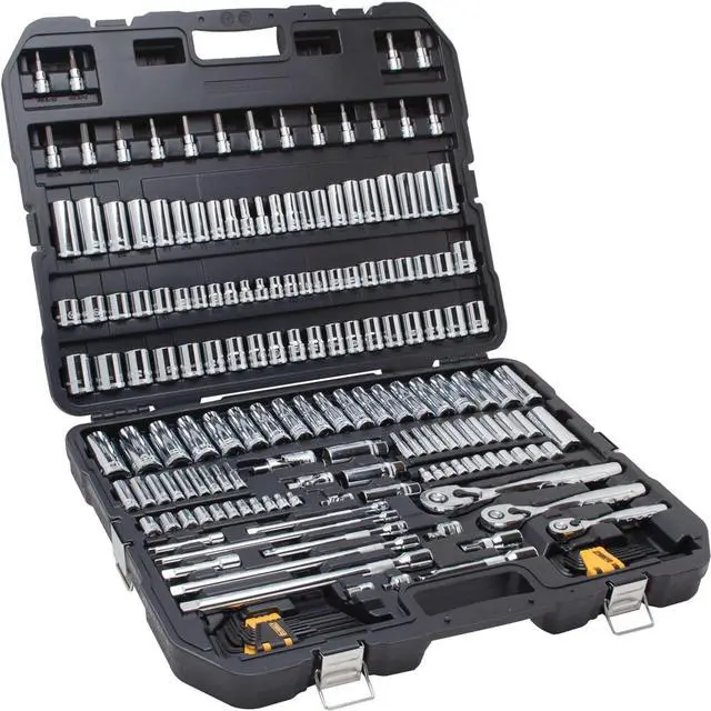 Alt view image 7 of 7 - DEWALT Mechanics Tool Set, SAE and Metric, 1/2, 1/4, 3/8 Drive Sizes, 192-Piece (DWMT75049)