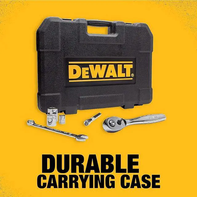 Alt view image 6 of 7 - DEWALT Mechanics Tool Set, SAE and Metric, 1/2, 1/4, 3/8 Drive Sizes, 192-Piece (DWMT75049)