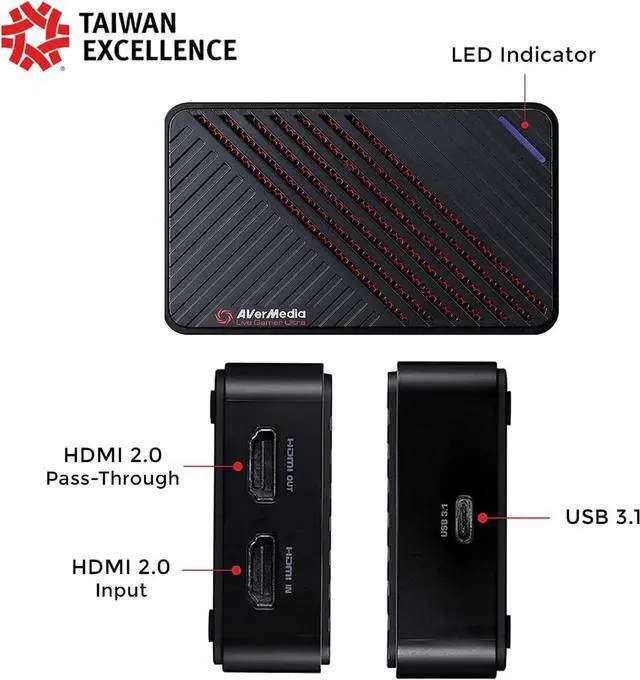 Alt view image 2 of 7 - Live Gamer Ultra GC553  4K60 HDR Pass-Through, 4K30 Capture, Low Latency for Xbox Series X/S, PS5, Switch, Windows 11/macOS 10.13