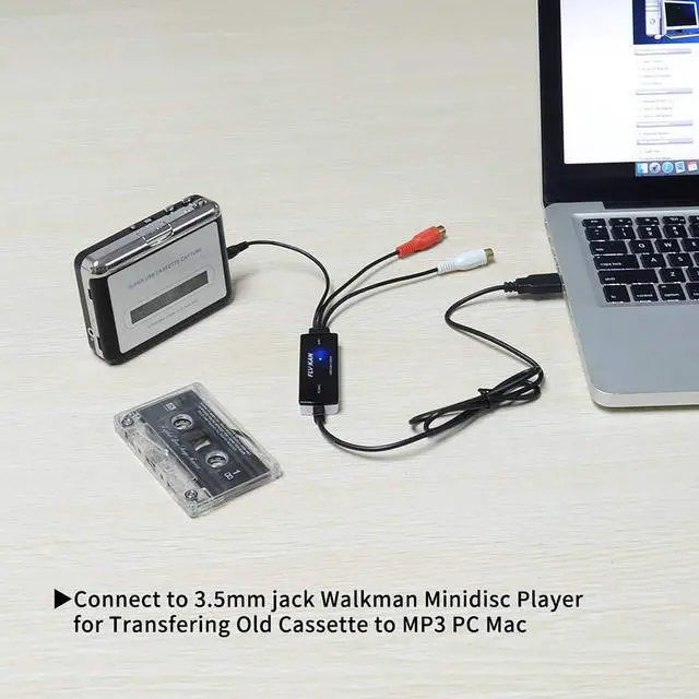 Alt view image 5 of 7 - USB 2.0 Digital Audio Capture Card for Windows 10/8.1/8 / 7 / and Mac OS 10.14 - Audio Grabber for Cassette Tapes to mp3 Converter