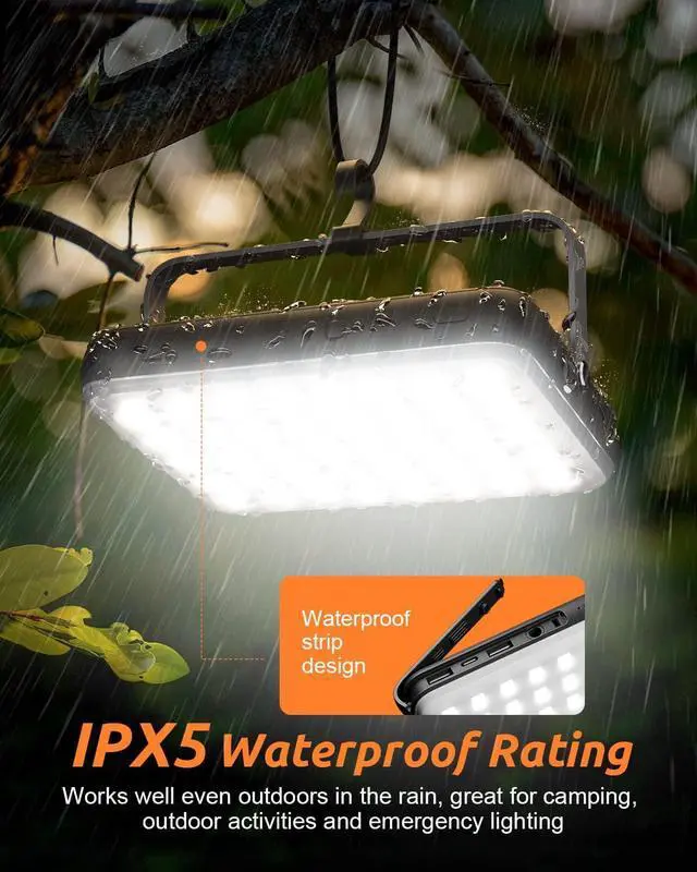 Alt view image 6 of 7 - LED Camping Lantern Rechargeable 4000LM 20000mAh Portable Camping Lights up to 144 Hours & 4 Light Modes IPX5 Waterproof Camping Essentials for Power Outages Emergency Tent Outdoor