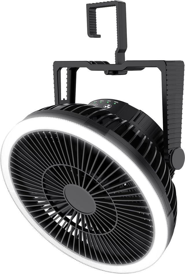 Camping Fan with Led Lantern 10000mAh 8inch Rechargeable Battery Operated Tent Fan with Light and Hanging Hook for Outdoor Camping Tent RV Travel Fishing Hurricane Emergency Power Outage Newegg