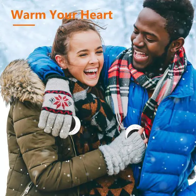 Alt view image 7 of 7 - BESKAR Rechargeable Hand Warmer, 5200mAh Electric Hand Heater, Double-Sided Heating, USB Quick Charge, Portable Pocket Hand Warmer for Outdoor, Golf, Raynauds - Winter Gift
