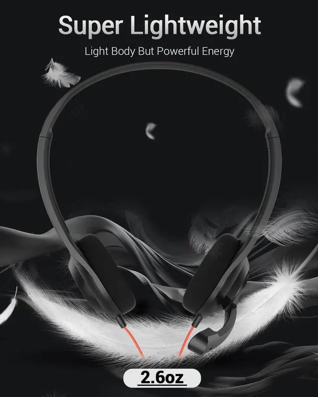 Alt view image 3 of 7 - HW02 USB Computer Headset with Clear Chat Microphone Lightweight On-Ear Wired Headset for MS Teams Skype Webinars Call Center and More (Black)