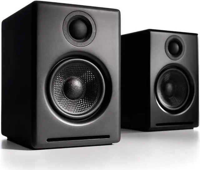 Main image of Audioengine A2+ Wireless Bluetooth PC Speakers - 60W Bluetooth Speaker System for Home, Studio, Gaming with aptX Bluetooth (Black, Pair)