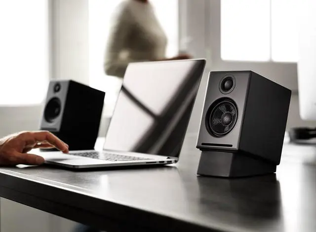 Alt view image 3 of 7 - Audioengine A2+ Wireless Bluetooth PC Speakers - 60W Bluetooth Speaker System for Home, Studio, Gaming with aptX Bluetooth (Black, Pair)