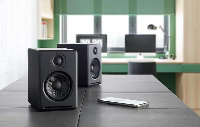Alt view image 5 of 7 - Audioengine A2+ Wireless Bluetooth PC Speakers - 60W Bluetooth Speaker System for Home, Studio, Gaming with aptX Bluetooth (Black, Pair)