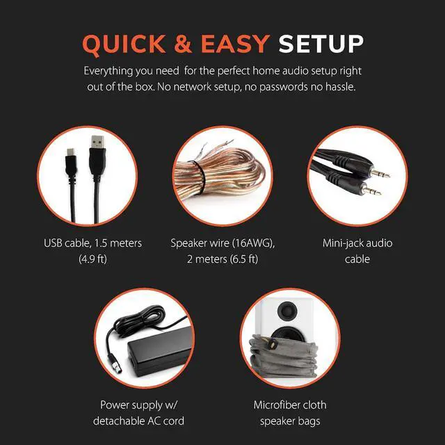 Alt view image 4 of 5 - Audioengine A2+ Wireless Bluetooth Computer Speakers - 60W Bluetooth Speaker System for Home, Studio, Gaming with aptX Bluetooth | Wireless and Streaming Audio System (White)