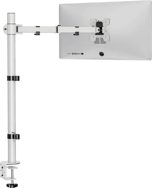 Main image of WALI Tall Monitor Stand Desk Mount, Single Extra Tall Monitor Arm Bracket for Computer Screen up to 32 inch, 22lbs (M001XL-W), White