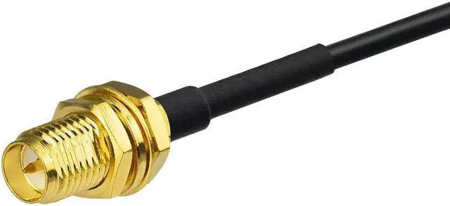 Alt view image 6 of 7 - Bingfu WiFi Antenna Extension Cable 2-Pack RP-SMA Male to RP-SMA Female Bulkhead Mount RG174 Cable 5m 16.5 feet for WiFi Router Security IP Camera Wireless Network Card Adapter
