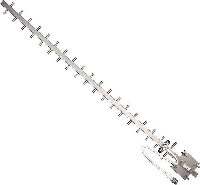 Alt view image 7 of 7 - Tupavco TP513 Yagi WiFi Antenna 2.4GHz (17dBi) Outdoor Directional Signal (H:25° V:24°) Long Distance Range (High-Gain Weatherproof) Wireless Network (Pole Mount) N-Female Pigtail Connector