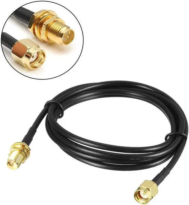Alt view image 2 of 7 - 3-Pack 10FT RP-SMA Male to Female Extension Cable WiFi Router Antenna Extender