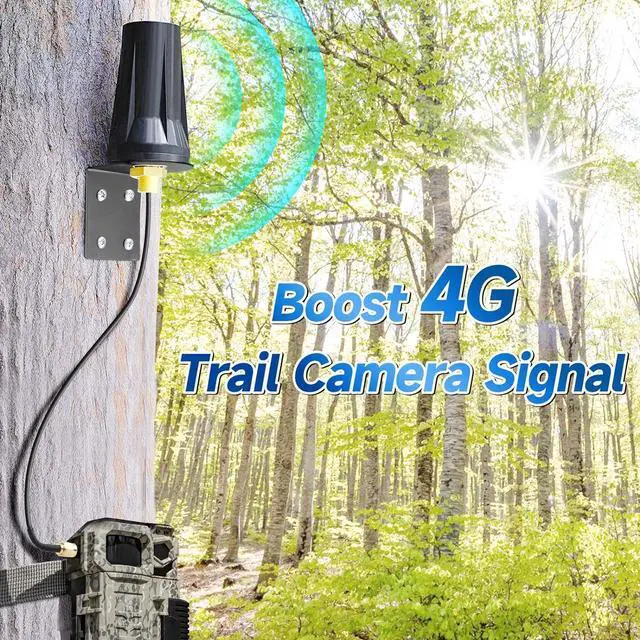 Alt view image 2 of 7 - Bingfu 4G LTE Outdoor Wall Mount Waterproof Antenna SMA Male Antenna Compatible with Verizon AT&T T-Mobile Sprint 4G LTE Router Gateway Modem Cellular Trail Camera