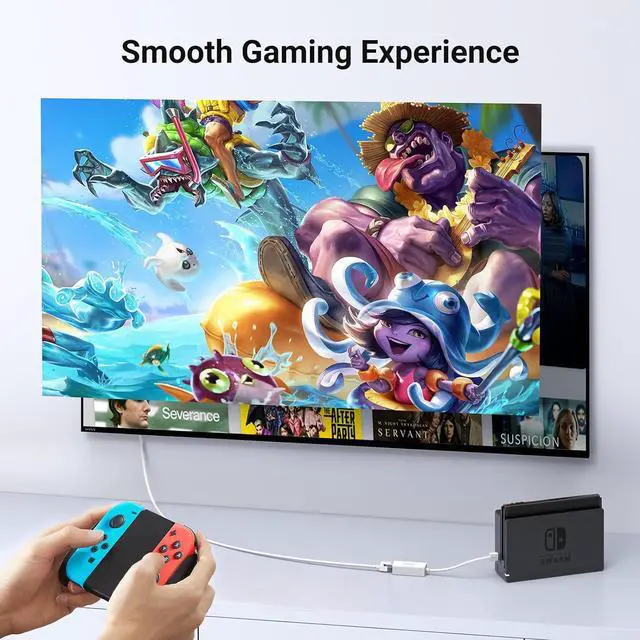 Alt view image 3 of 7 - UGREEN Ethernet Adapter USB to 10 100 Mbps Network Adapter RJ45 Wired LAN Adapter for Laptop PC Compatible with Nintendo Switch Wii Wii U MacBook Chromebook Surface Windows macOS Linux (White)