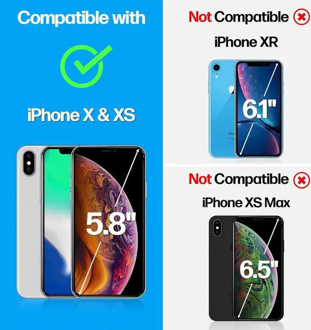 Alt view image 3 of 7 - Power Theory Designed for iPhone X, iPhone Xs Screen Protector Tempered Glass [9H Hardness], Easy Install Kit, 99% HD Bubble Free Clear, Case Friendly, Anti-Scratch, 2 Pack