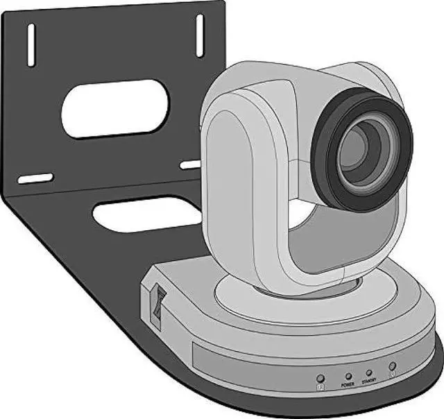 Alt view image 3 of 7 - DIYE Universal Wall Camera Mount for PTZOptics HuddleCamHD Bracket | HuddleCamHD Cameras, PTZ Optics Camera, Compatible with Sony Panasonic & More | Small Based (Black)