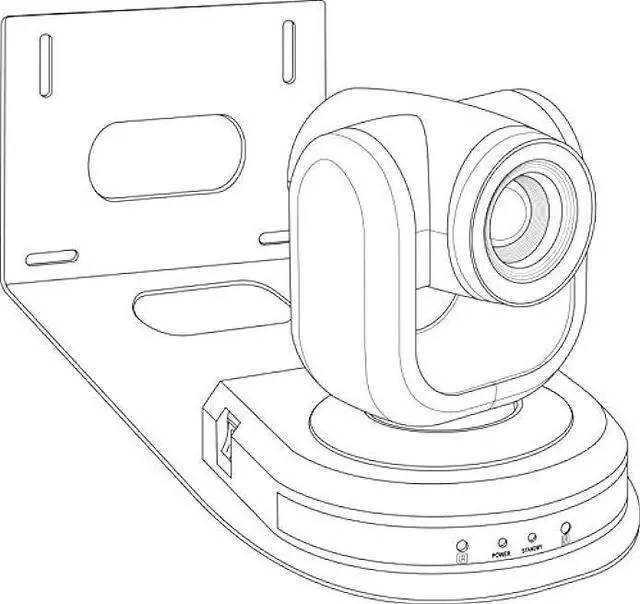 Alt view image 7 of 7 - DIYE Universal Wall Camera Mount for PTZOptics HuddleCamHD Bracket | HuddleCamHD Cameras, PTZ Optics Camera, Compatible with Sony Panasonic & More | Small Based (Black)