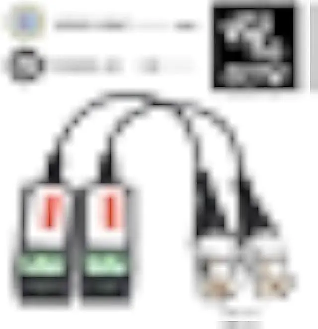 Alt view image 2 of 7 - Passive Video Balun Connectors 8 Pairs Cat5 HD Mini CCTV BNC Video Balun Transceiver Cable with Lighting Protection and Coax BNC Connector to RJ45 Terminal for CCTV Surveillance Camera Systems