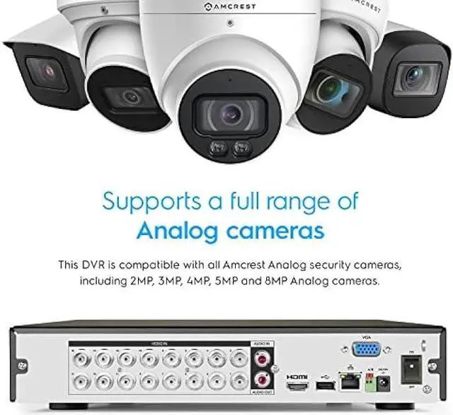 Alt view image 5 of 6 - Amcrest 5MP UltraHD 16 Channel DVR Security Camera System Recorder, 5MP Security DVR for Analog Security Cameras, Remote Smartphone Access, HDD & Cameras NOT Included (AMDV5M16)