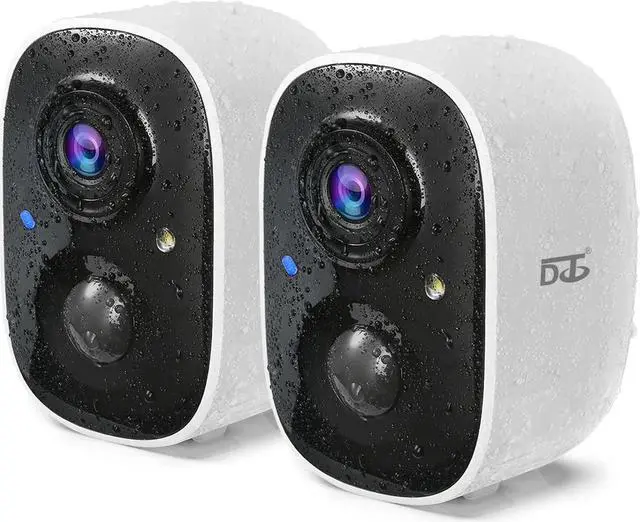 Main image of DCT 2Pcs Security Camera Wireless Outdoor, Battery Powered WiFi Surveillance Cameras for Home Security Outside, 1080P Color Night Vision AI Motion Detection Siren Alarm Spotlight 2-Way Talk Waterproof