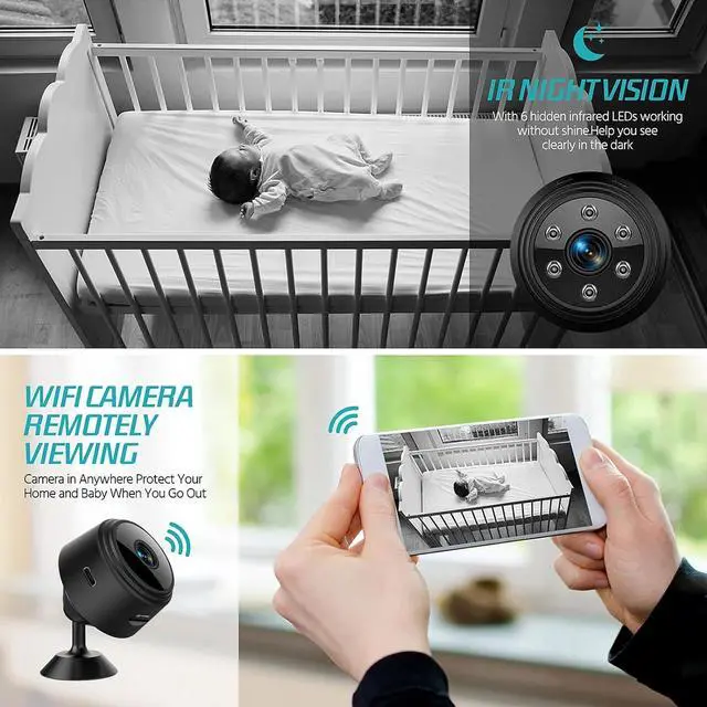 Alt view image 2 of 7 - Hidden Camera - Spy Camera - 1080P HD Camera - Nanny Cam - Best Mini Camera - WiFi Wireless Camera - Live Video Recorder with Night Vision - Surveillance Camera Full HD - Car Cameras for Surveillance