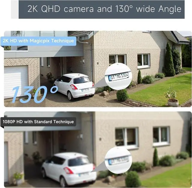 Alt view image 3 of 7 - Gadpiparty Security Cameras Wireless Outdoorz, 2K Battery Powered AI Motion Detection Spotlight Siren Alarm Surveillance Indoor Home Camera, Color Night Vision, 2-Way Talk, IP65, Cloud/SD, Compatible