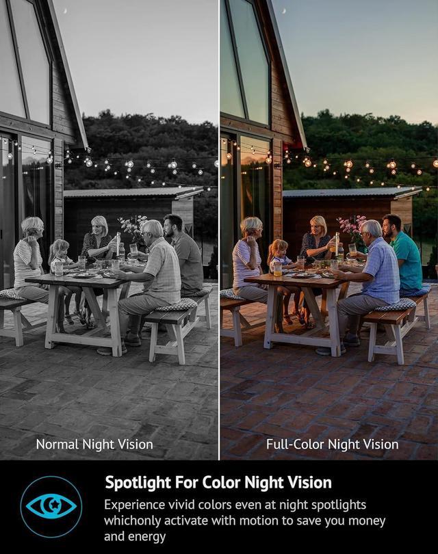 Alt view image 5 of 7 - LaView 4MP 2K Security Cameras Outdoor Indoor Wired,IP65, Starlight Sensor & 100 Ft Night Vision,Motion/Person Detection,2-Way Audio/Spotlight,US Cloud,Compatible With Alexa,iOS & Android & Web Access