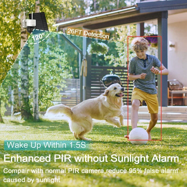 Alt view image 4 of 7 - GENBOLT Solar Security Camera Wireless Outdoor, Battery Operated PTZ WiFi Camera 4W 7800mAh Rechargeable Floodlight Home Surveillance CCTV IP Camera, PIR Siren Alarm with Humanoid Detection