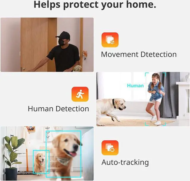 Alt view image 4 of 4 - SwitchBot Baby Monitor with Camera, Audio Two-Way Talk, Pan/Tilt Cam 2K for Home Security, Indoor Camera WiFi 2.4G Works with Alexa, Night Vision, Privacy Mode