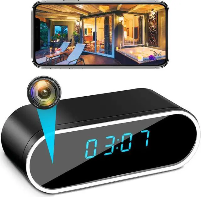 Main image of Hidden Camera Clock Spy Camera HD 1080P WiFi Camera with Night Vision Motion Detection Small Surveillance Security Nanny Cams with Video Indoor/Home/Office