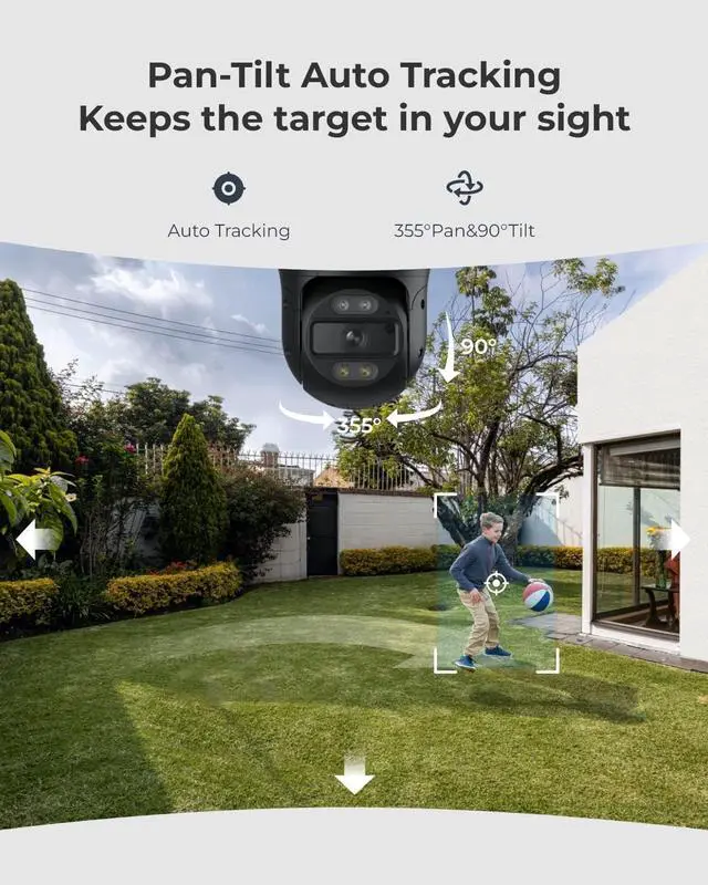 Alt view image 3 of 7 - REOLINK RLC-830A - 4K PTZ PoE Camera System, Outdoor IP Security Camera, 355° Pan & 90° Tilt, Smart Detection, Auto-Tracking,Secured Local Storage, Color Night Vision